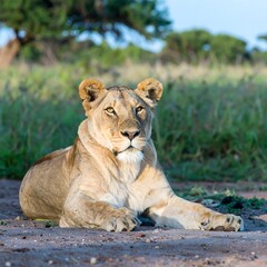 Obraz premium Lioness in African Savanna (2)