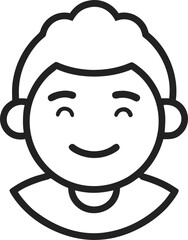 Satisfies outline icon vector on white background 