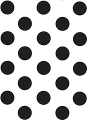 Black and white polka dot pattern with large dots. A bold, classic, and versatile design for fashion, packaging, stationery, graphic design, and home decor.