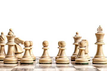 Chess game white background intelligence.