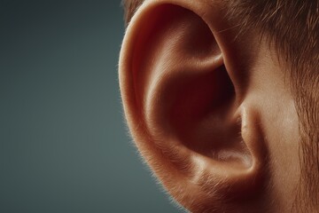 Fototapeta premium Detailed Close-up of a Young Person's Ear