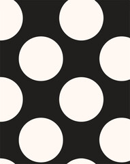 Seamless neutral polka dots pattern. White hand-drawn circles on dusty pink background. Abstract Random points ornament. Vector rose illustration for wallpaper, fabric, print, wrapping paper, textile