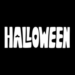 Halloween typography on black background