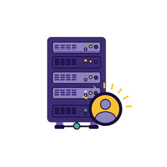 Fototapeta premium Server User Management and Data Access Icon