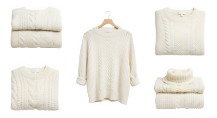 Sweaters isolated on white background.
