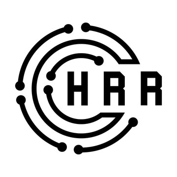 HRR letter design. HRR letter technology logo design. HRR  Monogram logo design for an entrepreneur and business.