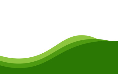 Abstract Green Wave Background Design, Eco Friendly Nature Banner Template