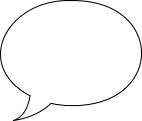 Set of blank speech bubble in flat design, chatting box, message box icon. Balloon doodle style of thinking sign symbol. Speech bubble isolated on background.