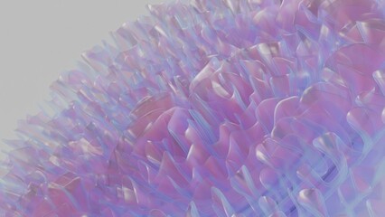 Abstract 3D Render of Bioluminescent Structure 4K