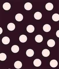 Seamless neutral polka dots pattern. White hand-drawn circles on dusty pink background. Abstract Random points ornament. Vector rose illustration for wallpaper, fabric, print, wrapping paper, textile