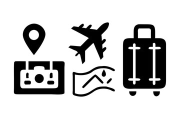 Travel icon for vacation and tourism concept