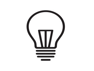 Obraz premium Creative light bulb icon in clean minimalistic vector design