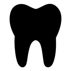 Tooth Bold Symbol isolated on transparent background