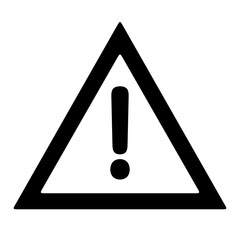 Triangle Warning Symbol isolated on transparent background


