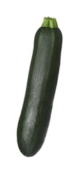 One fresh ripe zucchini isolated on white