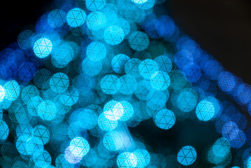 青い光のボケ / Blue Light Bokeh