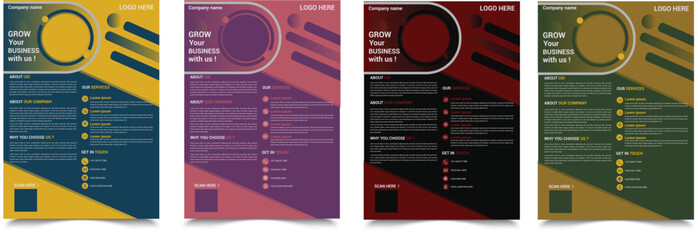 professional corporate flyer design . VECTOR flyer tamplate.