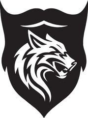 No shave november wolf crest emblem for men's grooming awareness