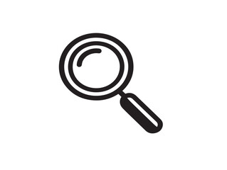 Clean vector magnifying glass symbol for searching and finding