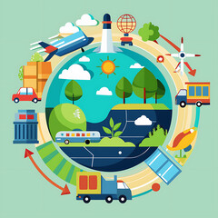 Contemporary Elegant Minimalist Bathroom Layout with White Bathtub, Wooden Details, and Sunlit Window, Ai Generated