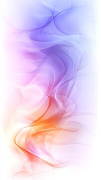 Luminous Dance of Ethereal Smoke in Orange and Lavender Hues