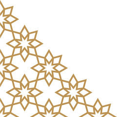 Geometric Star Motif Corner Decoration