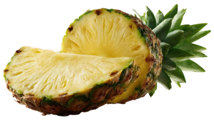 Sliced Pineapple with Glitter, Closeup Studio Shot