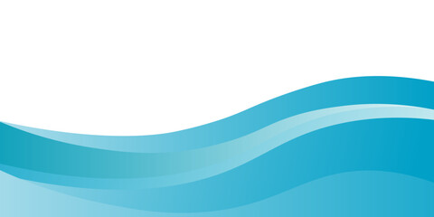 Blue and white business wave banner background. Vector Illustration