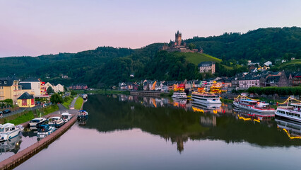 Wine region of the Mosel Valley. Wine tourism Cochem, Rhineland-Palatinate, Germany August 2, 2025