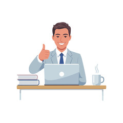Business related remote working setup virtual team happy hour colorful flat vector illustration on white background