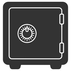 Black Safe box silhouette icon PNG | Minimal Flat Silhouette Icon Download

