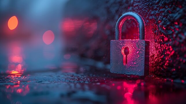 Secure your digital world with this stunning, modern padlock concept, symbolizing protection and privacy. - Powered by Adobe