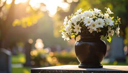 Floral tribute on a somber day