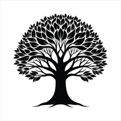 Obraz premium Tree with Detailed Leaves