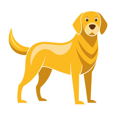 vector illustration of labrador retriever, fetching, abstract