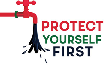 Protect yourself first and save the planet poster