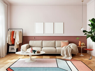 modern living room with sofa