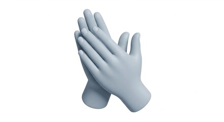 Obraz premium clean 3D vector of two hands clapping
