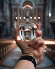 Lensball in church