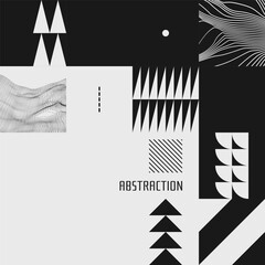 Abstract geometrical pattern. Flat mosaic design. Vector illustration for poster art, cover, brochure, card, presentation, flyer or banner.