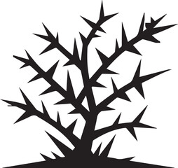 Black silhouette of a crown made of thorns