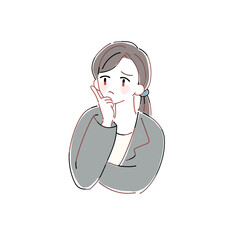 困っている、悩んでいる女性
