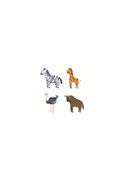Fototapeta premium Set of african safari animals ostrich.ai