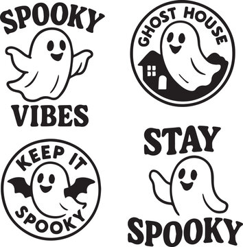 Spooky Ghost Vibes and Halloween Badges