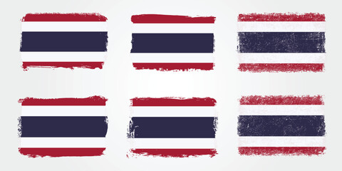 Thailand Flag Brush Style Variations