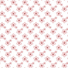 Colorful floral pattern with white background