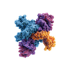 3D Render of a Multicolored Protein Structure