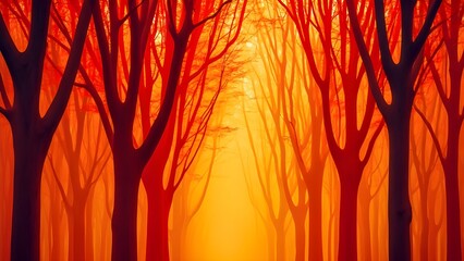 Fiery Autumn Pathway