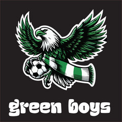 Fototapeta premium A vector illustration of Eagle logo football fans hooligan ultras 