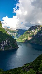 Majestic fjord landscape